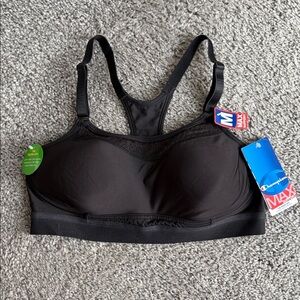 Champion Women's Black Sports Bra with Mesh Detail